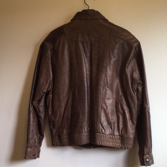 Vintage Leather Jacket, Size L 42-44 - Picture 2 of 7